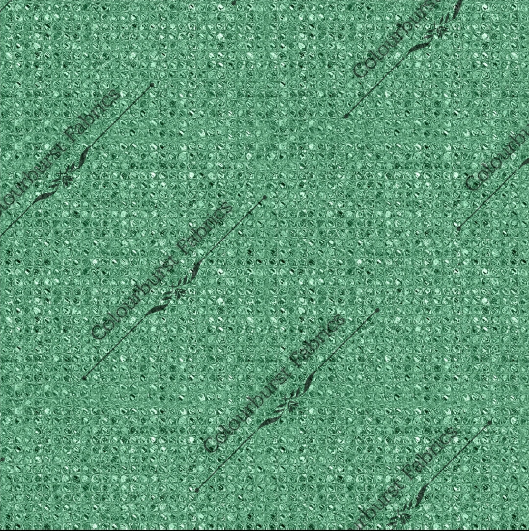 Green glass bottle faux glitter seamless design for custom fabric printing onto our 22 bases.