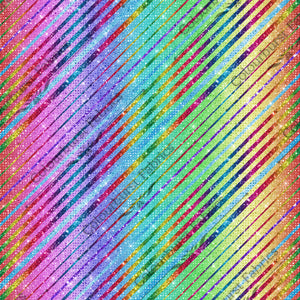 Bright rainbow ombre faux glitter stripes. Seamless design for custom fabric printing onto our 22 bases.