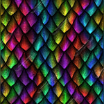 Load image into Gallery viewer, Sparkly rainbow dragon scales seamless design for custom fabric printing onto our 22 bases
