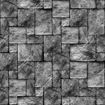Load image into Gallery viewer, Bricks in shades of grey seamless design for pre-order on 22 bases at Colourburst Fabrics 
