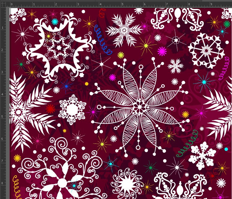 Deep Red Snowflakes (Pre-order)