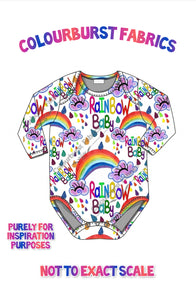 Mockup of rainbow baby design 