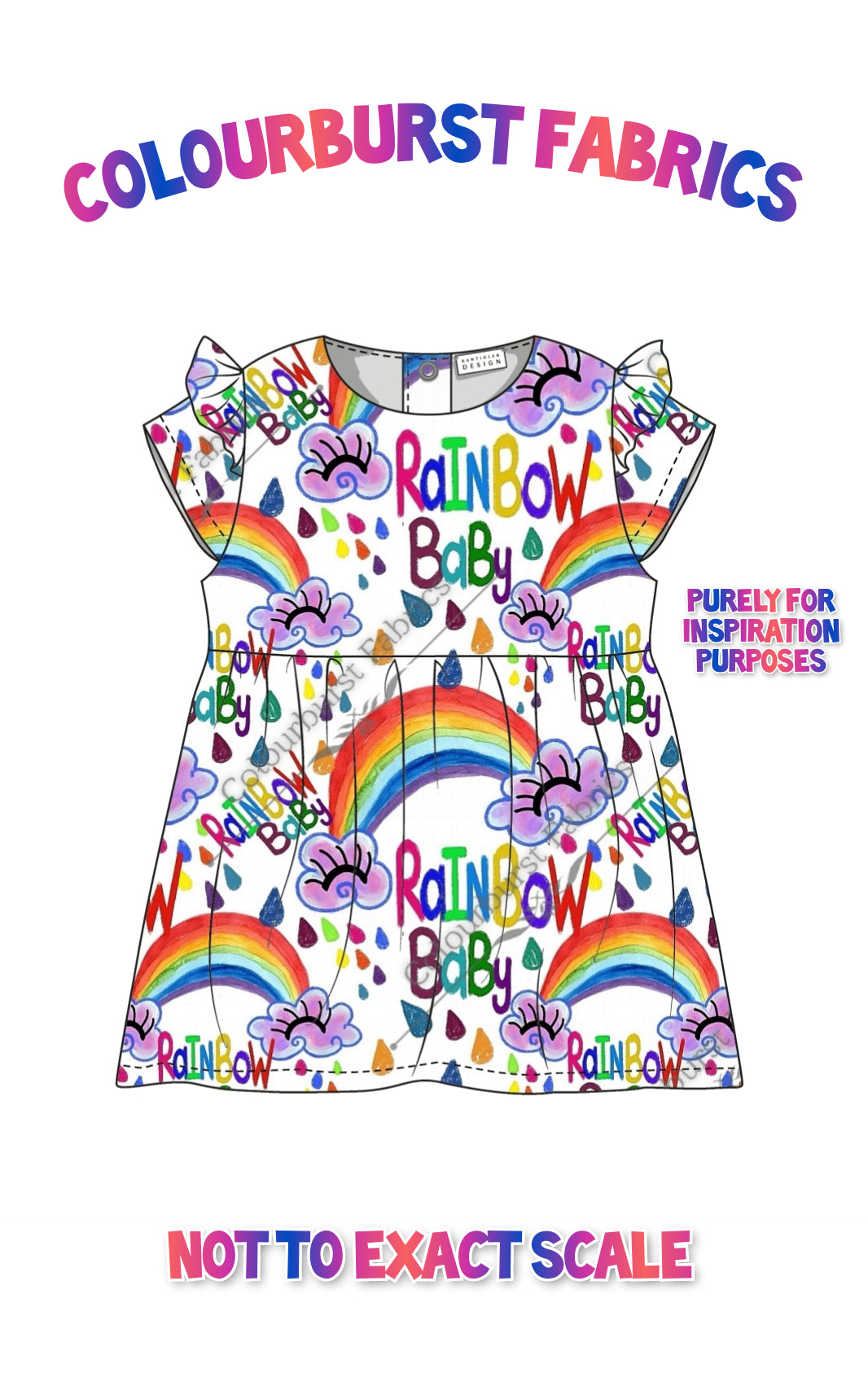 Mockup of rainbow baby design 